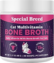 Special Breed Grass-Fed Beef Bone Broth Daily Multivitamin Powder Supplement for Cats, 3.17-oz jar