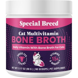Special Breed Grass-Fed Beef Bone Broth Daily Multivitamin Powder Supplement for Cats, 3.17-oz jar