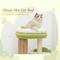 Show in main carousel: KAMABOKO 42.5-in Cute Cat Tree with Teddy Fleece, Green slide 4 of 6
