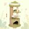 Show in main carousel: KAMABOKO 42.5-in Cute Cat Tree with Teddy Fleece, Green slide 2 of 6