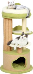 KAMABOKO 42.5-in Cute Cat Tree with Teddy Fleece, Green