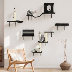 KAMABOKO 7-in-1 Wall Mounted Climber Set Cat Tree, Black slide 1 of 6