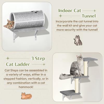 Show full view: KAMABOKO 7-in-1 Wall Mounted Climber Set Cat Tree, Beige slide 5 of 6