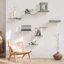 KAMABOKO 7-in-1 Wall Mounted Climber Set Cat Tree, Beige