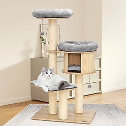 KAMABOKO 58.6-in Modern Wood Cat Tree