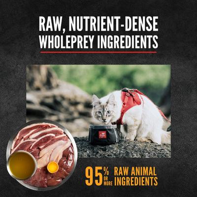 Show full view: ORIJEN Original Chunks & Shreds Variety Pack Duck & Liver Wet Food, 3-oz can, case of 12 + Original Grain-Free Freeze-Dried Cat Treats, 1.25-oz bag slide 5 of 9