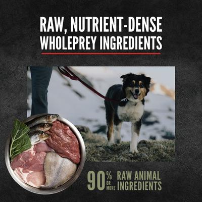 Show full view: ORIJEN Tundra Epic Bites Freeze-Dried Dry Food, 6-oz bag + Tundra & Original Variety Pack Real Meat Shreds Wet Dog Food, 12.8-oz can, case of 6 slide 5 of 9