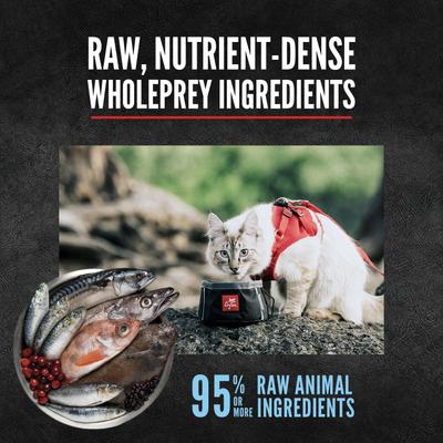 Show full view: ORIJEN Six Fish Grain-Free Freeze-Dried Treats, 1.25-oz bag + Premium Regional Red Entrees Variety Pack Tuna Salmon & Beef Pate Wet Cat Food, 3-oz can, case of 12 slide 5 of 9