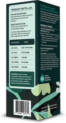 Show full view: Pet Releaf Daily Releaf 750-mg Organic Full Spectrum Hemp Extract Oil Supplement for X-Large Dogs, 1-fl oz bottle slide 4 of 5