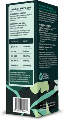 Show full view: Pet Releaf Daily Releaf 500-mg Organic Full Spectrum Hemp Extract Oil Supplement for Large Dogs, 1-fl oz bottle slide 4 of 5