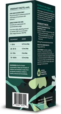 Show full view: Pet Releaf Daily Releaf 200-mg Organic Full Spectrum Hemp Extract Oil Supplement for Medium Dogs, 1-fl oz bottle slide 4 of 5