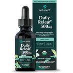 Pet Releaf Daily Releaf 500-mg Organic Full Spectrum Hemp Extract Oil Supplement for Large Dogs, 1-fl oz bottle