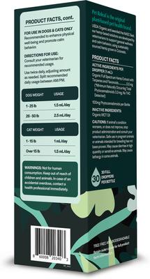 Show full view: Pet Releaf Daily Releaf 100-mg Organic Full Spectrum Hemp Extract Oil Supplement for Small Dogs & Cats, 1-fl oz bottle slide 4 of 5