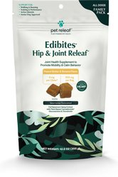 Pet Releaf Edibites Hip & Joint Releaf Organic Peanut Butter & Banana Flavored Chew 6-mg Full Spectrum Hemp Extract Hip & Joint Supplement for Dogs, 50 count