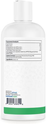 Show full view: Nutricost Pets Alaskan Salmon Oil Liquid Skin & Coat Supplement for Dogs, 32-fl oz bottle slide 4 of 5