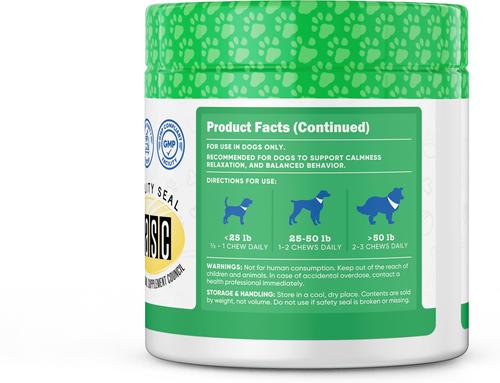 Show full view: Nutricost Pets Calming Support Beef Flavor Chew Supplement for Dogs, 60 count slide 3 of 5