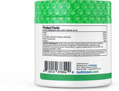 Show full view: Nutricost Pets Calming Support Beef Flavor Chew Supplement for Dogs, 60 count slide 5 of 5