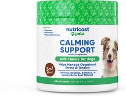 Nutricost Pets Calming Support Beef Flavor Chew Supplement for Dogs, 60 count slide 1 of 4