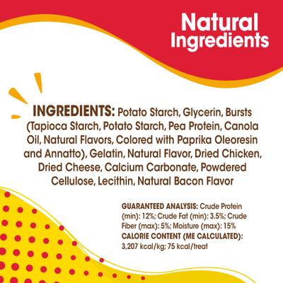 Show full view: Nylabone Nubz Adult Bacon & Cheese Flavor Bursts Dog Chew Treats, Small, 8 count slide 9 of 11