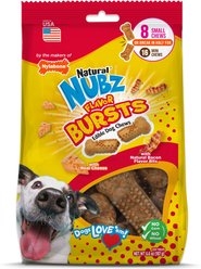 Nylabone Nubz Adult Bacon & Cheese Flavor Bursts Dog Chew Treats, Small, 8 count