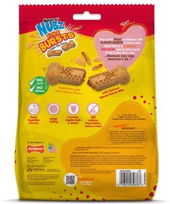 Show full view: Nylabone Nubz Adult Bacon & Cheese Flavor Bursts Dog Chew Treats, Large, 20 count slide 9 of 11