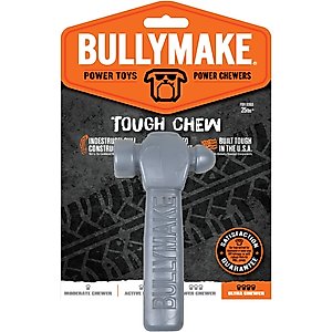 BULLYMAKE Nylon Hammer Hard Chew Dog Toy, Silver