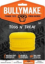 BULLYMAKE Cheeseburger Dog Toy, Yellow