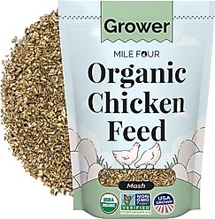 Mile Four Organic 18% Protein Mash Grower Chicken & Duck Feed, 2-lb bag