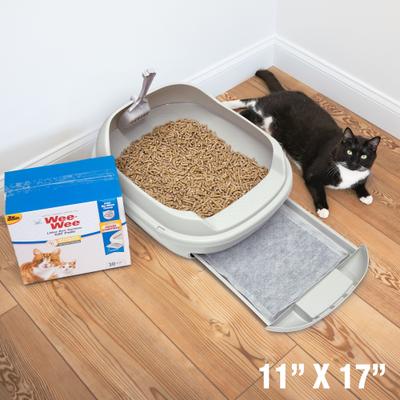 Show full view: Wee-Wee Four Paws Litter Box Cat Pee Pads, 11 x 17-in, 10 count slide 3 of 9