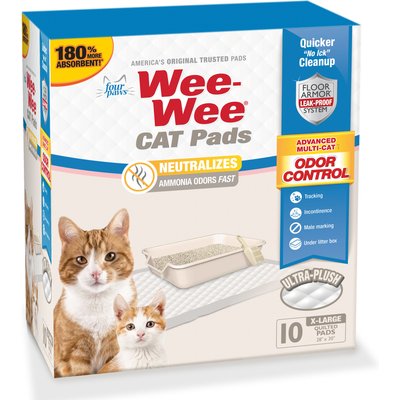 Wee-Wee Wee-Wee Four Paws Cat Pee Pads 28 x 30-in, 10 count