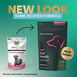 VetriScience Probiotic Everyday Gut Health Duck Flavored Chews Probiotic Supplement for Dogs, 45 count slide 2 of 9