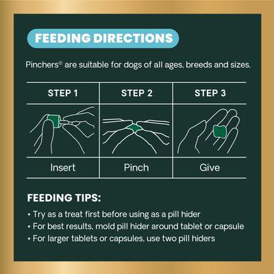 Show full view: VetriScience Pinchers Pill Hiders Peanut Butter Flavored Chews with Probiotics Non-Greasy Pill Wrap for Dogs, 45 count slide 8 of 10