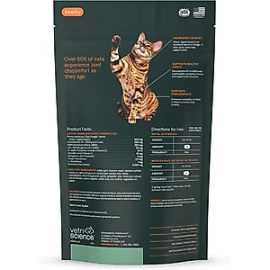 VetriScience GlycoFlex 3 Extra Strength Healthy Hip & Joint Chicken Flavored Chews with Glucosamine & Green-Lipped Mussel Supplement for Cats, 60 count