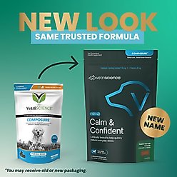 VetriScience Composure Calm & Confident Clinically Tested Peanut Butter Flavored Chews Calming & Anxiety Supplement for Dogs, 120 count slide 2 of 8