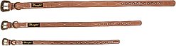 Wrangler Faux Leather with Stitching Dog Collar, Light Brown, Small: 10 to 14-in neck, 5/8-in wide slide 2 of 9