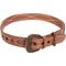 Show in main carousel: Wrangler Faux Leather with Stitching Dog Collar, Light Brown, Large: 18 to 24-in neck, 1-in wide slide 1 of 9