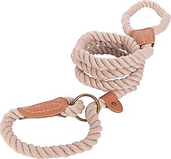 Wrangler Rope Slip Dog Leash, Ivory, 4-ft long, 1/2-in wide