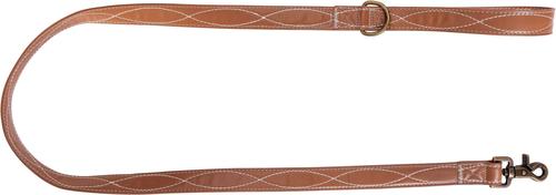 Show full view: Wrangler Faux Leather with Stitching Dog Leash, Light Brown, 6-ft long, 5/8-in wide slide 2 of 5
