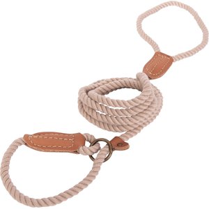 Wrangler Rope Slip Dog Leash, Ivory, 6-ft long, 5/8-in wide