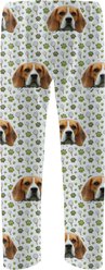 ISlide Personalized Golf Tee Pattern Pet Pajama Bottoms, Great White, Large