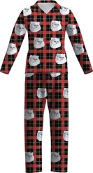 ISlide Personalized Red Plaid Pet Pajamas, Red, Small
