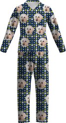 ISlide Personalized Tennis Ball Pet Pajamas, Dark Green, X-Large