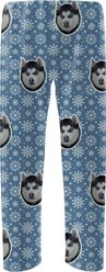 ISlide Personalized Snow Flake Pet Pajama Bottoms, Carolina, Large