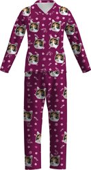 ISlide Personalized Cat Mom Cat Pajamas, Magenta, Medium