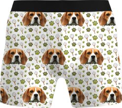 ISlide Personalized Golf Tee Pattern Pet Boxer Briefs, Great White, Large