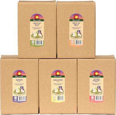 Show full view: Hall's Hay Wheat Straw Mini-Bale Small Pet Bedding, 4-lb box slide 7 of 8