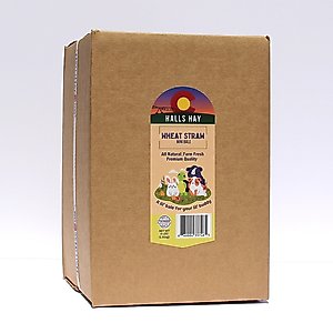 Hall's Hay Wheat Straw Mini-Bale Small Pet Bedding, 4-lb box