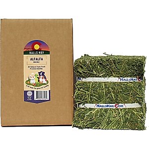 Hall's Hay Alfalfa Mini-Bale Small Pet Food, 6-lb box