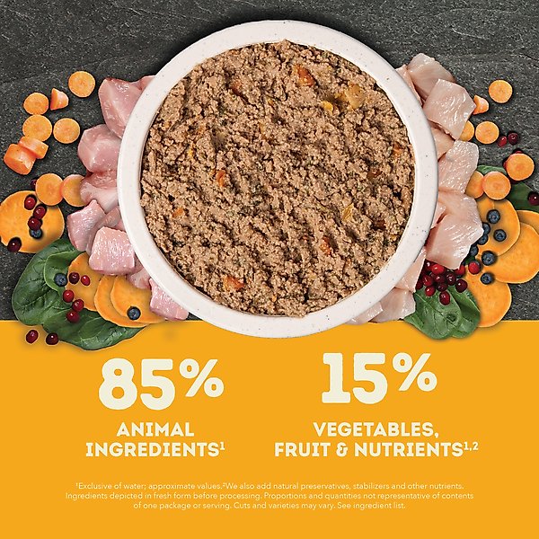 Show full view: ACANA Premium Pate Poultry in Bone Broth Grain-Free Wet Dog Food, 12.8-oz, case of 12 slide 5 of 13