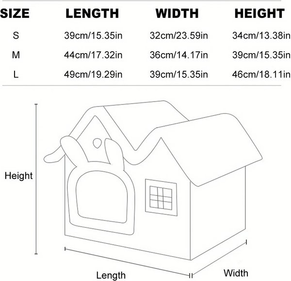 NonoPets Cozy Cushion Double Roof Synthetic Fabric Cat House Tent Bed, Grey